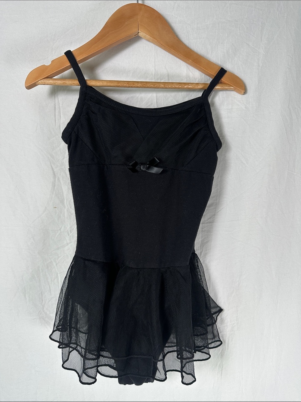 Danskin Black Mesh Trim Ballet Camisole Teddy